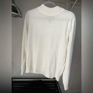 White mock neck